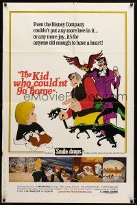 7r479 KID WHO COULD'NT GO HOME 1sh '70s Jim Backus, cool family animation!