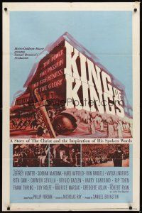 7r482 KING OF KINGS int'l 1sh '61 Nicholas Ray Biblical epic, Jeffrey Hunter as Jesus!