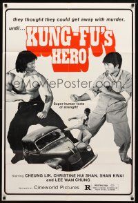 7r492 KUNG-FU'S HERO 1sh '79 image of Bolo Yeung, super-human feats of strength!