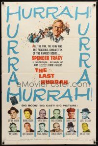 7r500 LAST HURRAH 1sh '58 John Ford, art of Spencer Tracy, portraits of 12 top cast members!