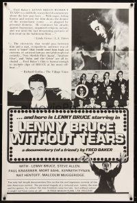 7r505 LENNY BRUCE WITHOUT TEARS 1sh '75 ingenious comedy of great American satirist documentary!