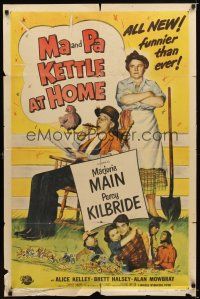 7r531 MA & PA KETTLE AT HOME 1sh '54 Marjorie Main & Percy Kilbride try modern farming!