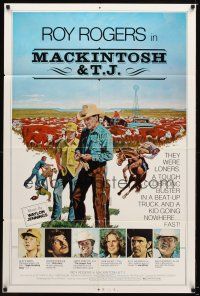 7r533 MACKINTOSH & T.J. 1sh '75 Robert Tanenbaum art of Roy Rogers & cattle!