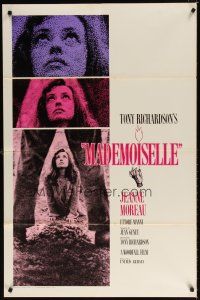7r534 MADEMOISELLE int'l 1sh '66 sexy Jeanne Moreau, directed by Tony Richardson!