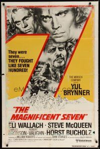 7r535 MAGNIFICENT SEVEN int'l 1sh R80 Yul Brynner, Steve McQueen, John Sturges' 7 Samurai western!