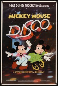 7r569 MICKEY MOUSE DISCO 1sh '80 Disney cartoon short with a disco beat!