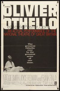 7r637 OTHELLO 1sh '66 Laurence Olivier in the title role, Shakespeare!