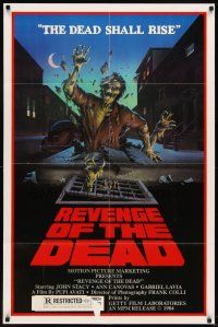 7r748 REVENGE OF THE DEAD 1sh '84 Pupi Avati's Zeder, cool zombie artwork, the dead shall rise!