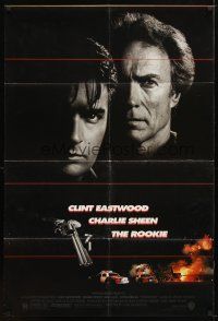 7r762 ROOKIE DS 1sh '90 Clint Eastwood directs & stars w/Charlie Sheen!
