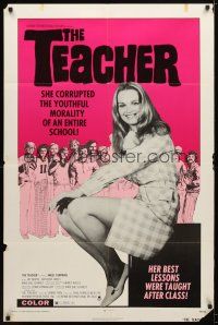 7r902 TEACHER 1sh '74 she corrupted an entire school, her best lessons were taught after class!