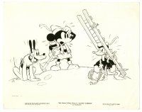7s080 ALPINE CLIMBERS 8x10 still '36 Disney, Mickey & Pluto watch angry Donald Duck with ladder!