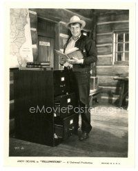 7s084 ANDY DEVINE 8x10 still '36 full-length portrait standing by file cabinet from Yellowstone!