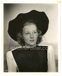 7s091 ANN MORRISS 8x10 still '40 the pretty actress wearing cool hat with black lace veil!