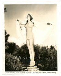 7s099 ANNE GWYNNE 8x10 still '40 full-length portrait wearing sexy swimsuit with arms outstretched