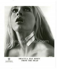 7s272 DRACULA HAS RISEN FROM THE GRAVE 8x10 still R94 Hammer, c/u of sexy girl w/bandaids on neck!