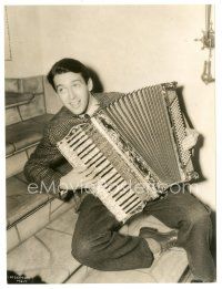 7s420 JAMES STEWART 7x9.5 still '38 playing accordion in his new Beverly Hills home!