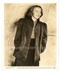 7s423 JANE BRYAN 8x10 still '39 smiling portrait wearing cool fur coat in We Are Not Alone!