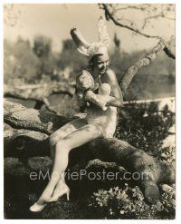 7s433 JANE WYMAN deluxe 8x10 still '30s in sexy Easter Bunny costume holding giant eggs by Muky!
