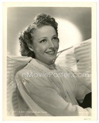 7s493 LARAINE DAY 8x10 still '40s head & shoulders smiling portrait of the pretty actress!