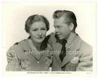 7s516 LIFE BEGINS FOR ANDY HARDY 8x10 still '41 c/u of Mickey Rooney with arm around Fay Holden!