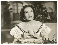 7s518 LINDA DARNELL 7.5x9.25 still '53 head & shoulders close up eating at table in Second Chance!