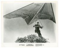 7s526 LIVE & LET DIE 8x10 still '73 Roger Moore as James Bond on stuntman's hang glider!
