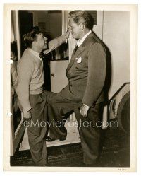 7s538 LOVE LAUGHS AT ANDY HARDY candid 8x10 key book still '47 Spencer Tracy visits Mickey Rooney!
