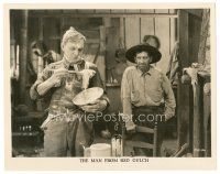 7s557 MAN FROM RED GULCH 8x10 still '25 cowboy watches Harry Carey trying to make dough!