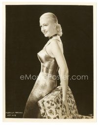 7s574 MARILYN MAXWELL 8x10 still '55 full-length in sexy shimmering gown from NY Confidential!