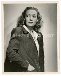 7s670 ONA MUNSON 8x10 still '40s waist-high image in cool jacket with hand in pocket!