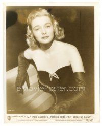 7s685 PATRICIA NEAL 8x10 still '50 close up wearing sexy dress & gloves from The Breaking Point!