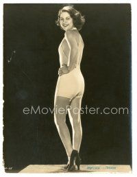 7s700 PHYLLIS CERF 7x9.5 still '30s full-length smiling portrait of the sexy actress in swimsuit!
