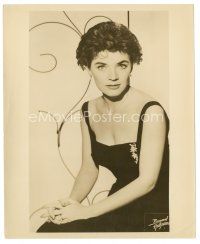 7s708 POLLY BERGEN 8x10 still '50s seated close up of the pretty star by Bernard of Hollywood!