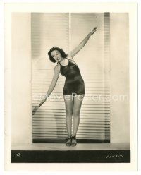 7s712 PRISCILLA LAWSON 8x10 still '30s demonstrating exercises to show how she stays fit!