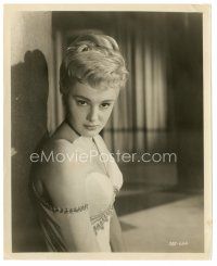 7s752 ROSSANA PODESTA 8x10 still '56 sexy close up in cool costume & blonde hair as Helen of Troy!