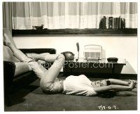 7s790 SHIRLEY ANNE FIELD 7.5x9.25 still '61 sexy candid image laying on the floor!