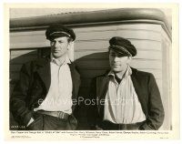 7s827 SOULS AT SEA 8x10 still '37 great close portrait of sailors Gary Cooper & George Raft!