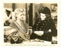 7s839 STAGE DOOR 8x10 still '37 great close up of Katharine Hepburn staring at Ginger Rogers!