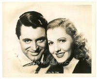 7s868 TALK OF THE TOWN 8x10 still '42 best close portrait of Cary Grant & pretty Jean Arthur!