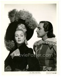 7s905 THREE MUSKETEERS 8x10 still '48 great close up of sexy Lana Turner & Gene Kelly!