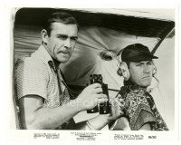 7s906 THUNDERBALL 8x10 still '65 c/u of Sean Connery as James Bond with binoculars in helicopter!