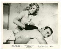 7s908 THUNDERBALL 8x10 still '65 Sean Connery as James Bond gets rubdown from sexy Molly Peters!