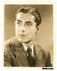 7s940 TYRONE POWER 8x10 still '30s great head & shoulders portrait of the suave star in suit & tie!