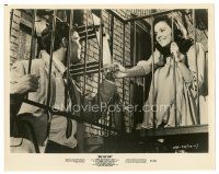 7s969 WEST SIDE STORY 8x10 still '61 Richard Beymer & sexy Natalie Wood on fire escape!