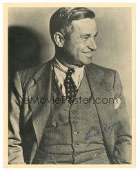 7s980 WILL ROGERS 8x10 still '30s great smiling portrait in suit & tie with hands in pockets!