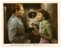 7s026 BOOM TOWN color-glos 8x10 still '40 c/u of Spencer Tracy smiling at pretty Claudette Colbert!