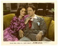 7s045 LOVE CRAZY color-glos 8x10 still '41 William Powell is nervous with Gail Patrick on couch!