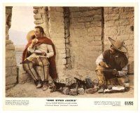 7s049 ONE EYED JACKS color 8x10 still '61 star/director Marlon Brando eating food by campfire!
