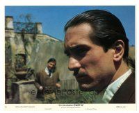 7s038 GODFATHER PART II 8x10 mini LC #9 '74 super close up of Robert De Niro, Coppola classic!
