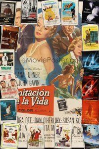 7t022 LOT OF 28 FOLDED Spanish/U.S. ONE-SHEETS '50s-90s Lana Turner, Cary Grant, Weissmuller & more!